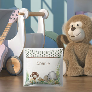 Cojín Decorativo Personalizado tropical de animales de la jungla