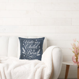 Cojín Decorativo Personalizado Un Niño Nace Navidad Pillow
