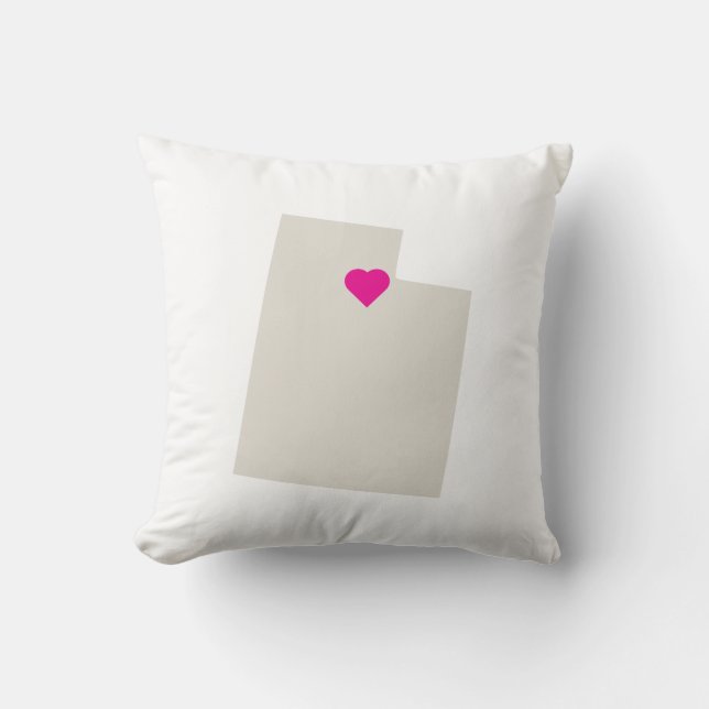 Cojín Decorativo Personalizado Utah State Love Reversible Pillow (Anverso)