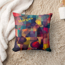 Cojín Decorativo Personalizado Vivid Resumen Arte Geométrico