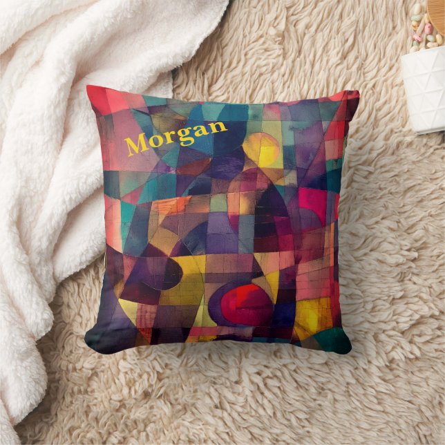 Cojín Decorativo Personalizado Vivid Resumen Arte Geométrico (Manta)