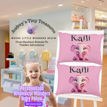 Personalizado Whimsical Wonders Elephant Pillow
