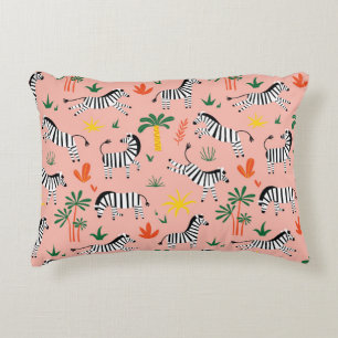 Cojín Decorativo Personalizado Zebras Gracioso Patrón sin Marea