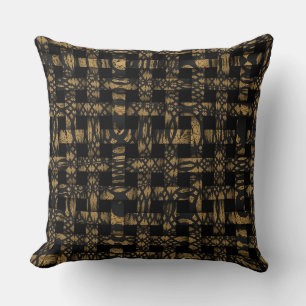 Cojín Decorativo Personalizado Zigzag Leopard Black Weave Pattern P