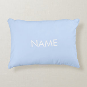 Cojín Decorativo Personalizar con nombre, texto azul claro minimali
