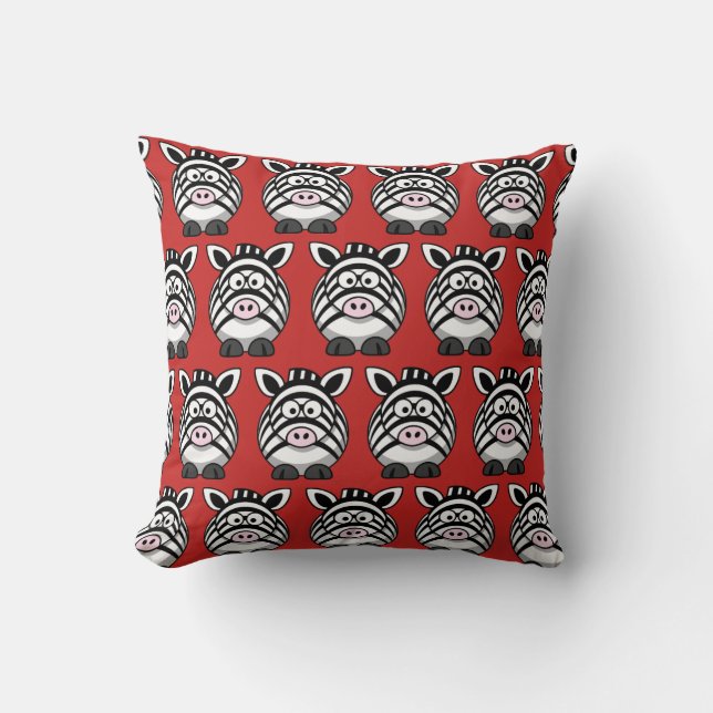 Cojín Decorativo Personalizar Cute Zebra Pillow (Anverso)
