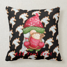 Cojín Decorativo Personalizar de Gnome de venado Texto y color 20"X