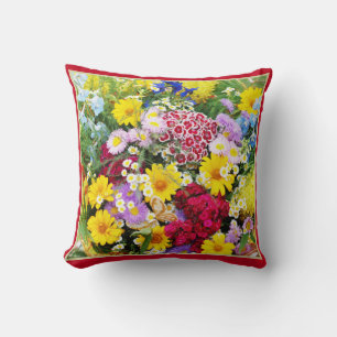 Cojín Decorativo Personalizar fondo rojo rosado amarillo amarillo f