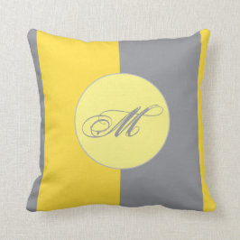 Cojín decorativo Personalizar Gris Claro Y Amarill