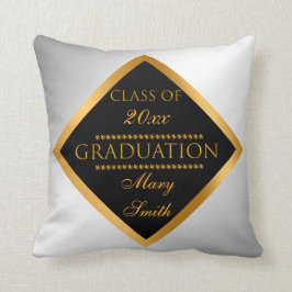 Cojín Decorativo Personalizar moderno simple dorado plateado