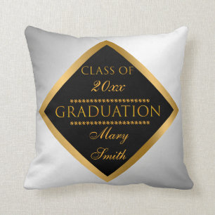 Cojín Decorativo Personalizar moderno simple dorado plateado