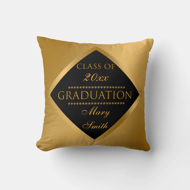 Cojín Decorativo Personalizar moderno simple oro (Anverso)