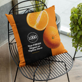 Cojín Decorativo Personalizar negocio | Empresa Naranja