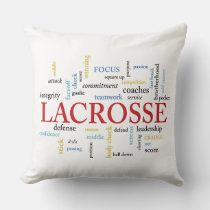 Cojín Decorativo Personalizar Nombre Lacrosse Coach Gracias Palabra