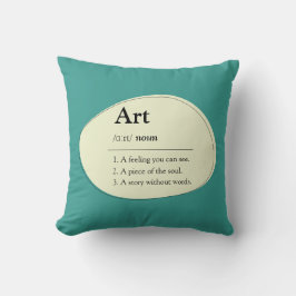 Cojín Decorativo Personalized Art Dictionary Style Throw Pillow