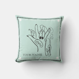 Cojín Decorativo Personalized ASL Throw Pillow