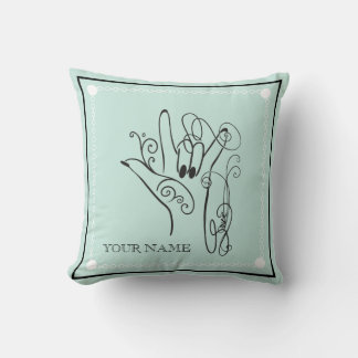 Cojín Decorativo Personalized ASL Throw Pillow