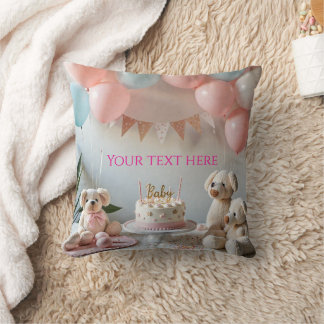 Cojín Decorativo Personalized Baby Shower Pillow - Sweet Teddy Bear
