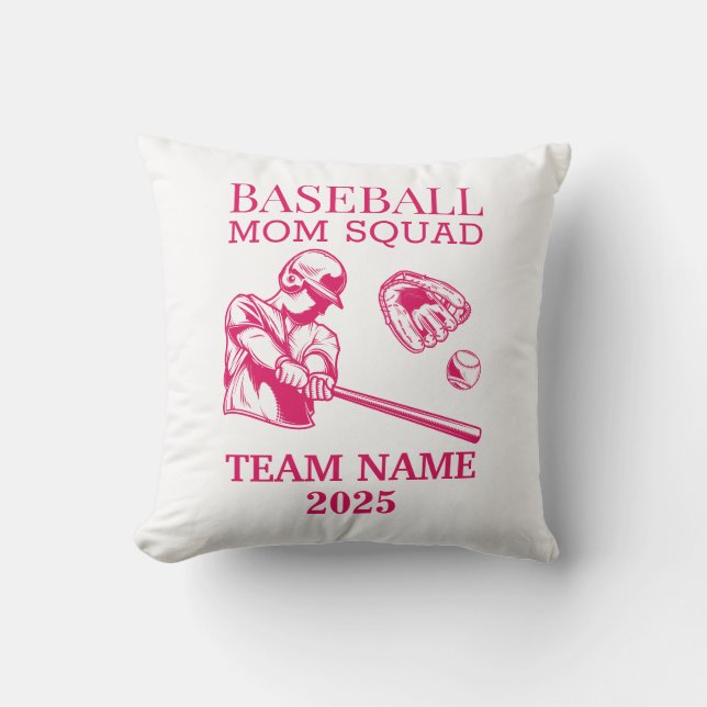 Cojín Decorativo Personalized baseball mom  (Anverso)