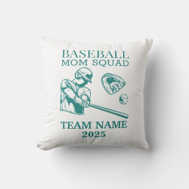 Cojín Decorativo Personalized baseball mom  (Anverso)