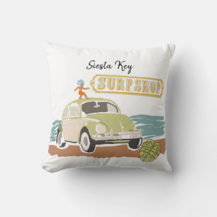 Cojín Decorativo Personalized Beach Town Surf Shop