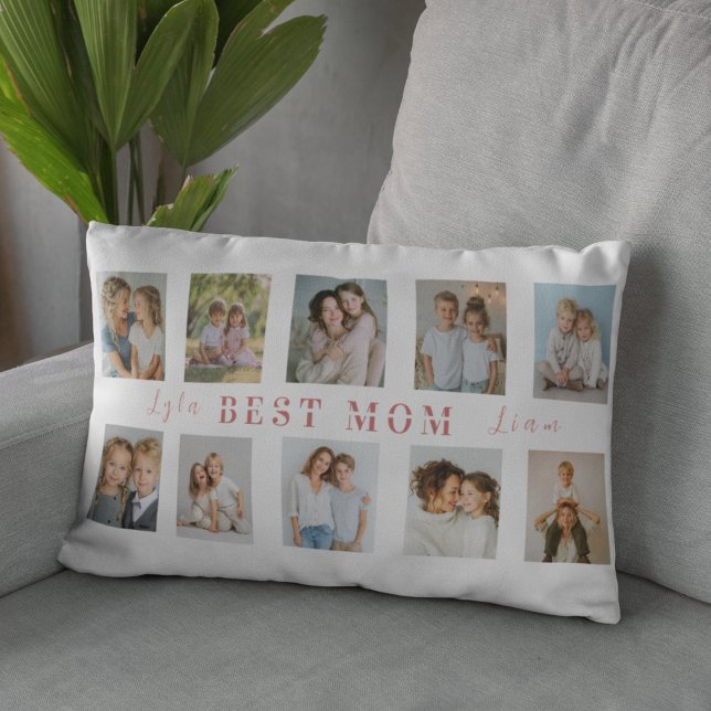 Cojín Decorativo Personalized Best Mom Pillow | Custom Photos (Subido por el creador)