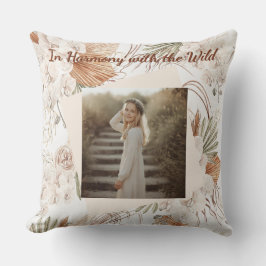 Cojín Decorativo Personalized Boho Pillow Bohemian Photo Gift