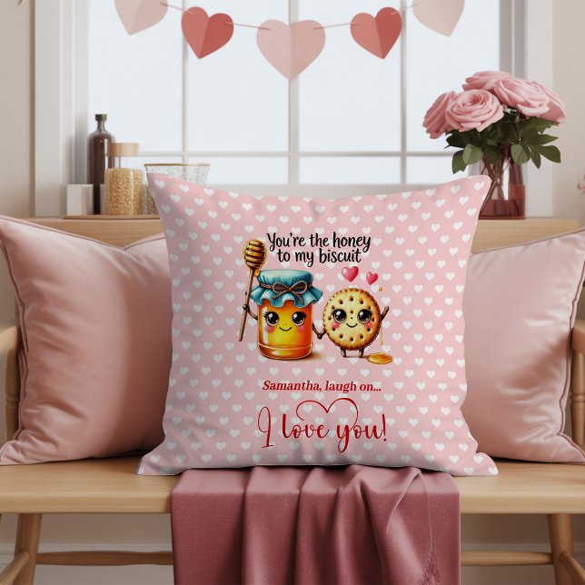Cojín Decorativo Personalized Cartoon Food Valentine Love Pillow (Personalized Cartoon Food Valentine Love Pillow)