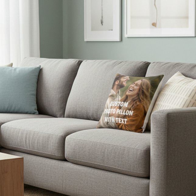 Cojín Decorativo Personalized Couple Photo Pillow – Custom Romantic (Subido por el creador)