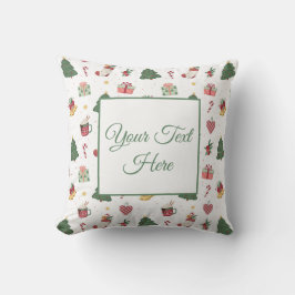 Cojín Decorativo Personalized Cozy Christmas Cheer Throw Pillow