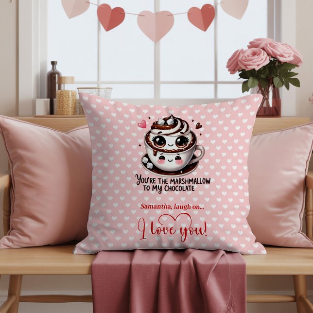 Cojín Decorativo Personalized Cute Cartoon Food Love Pillow (Personalized Cute Cartoon Food Love Pillow)