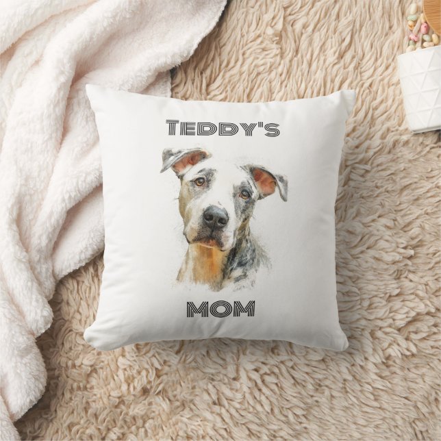 Cojín Decorativo Personalized Dog Mom Photo Pillow | Custom Gift (Manta)