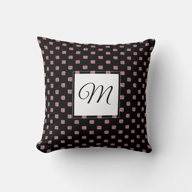 Cojín Decorativo Personalized Elegant Glitter Throw Pillow (Anverso)
