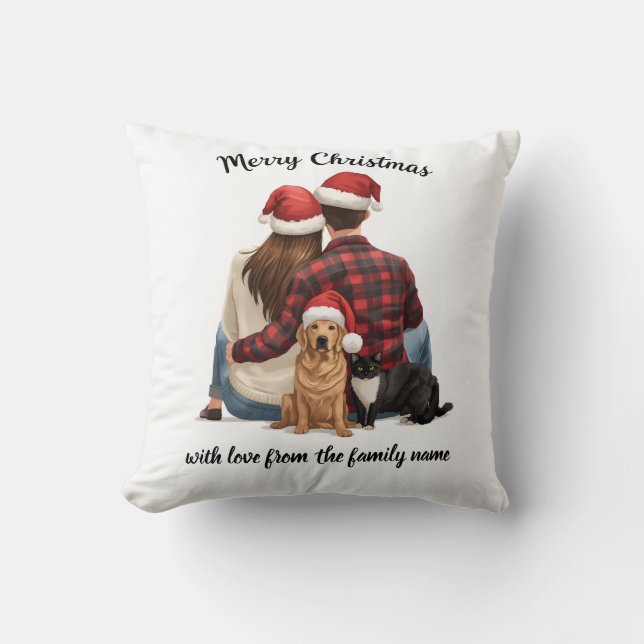 Cojín Decorativo Personalized Family Christmas 2025 (Anverso)