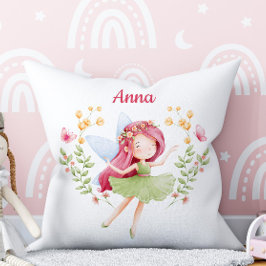 Cojín Decorativo Personalized Feminine Fairy Girl Throw Pillow