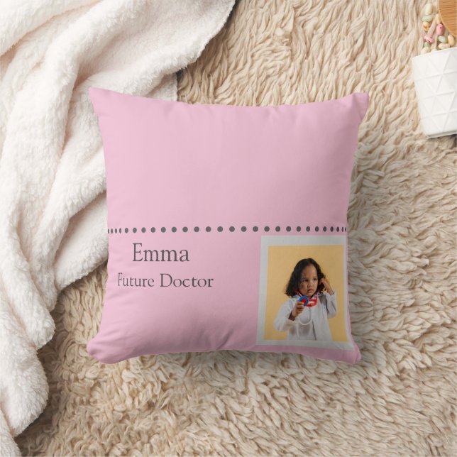 Cojín Decorativo Personalized Future Doctor Kids with Name & Photo (Manta)