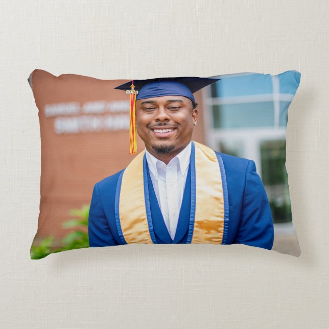 Cojín Decorativo Personalized Graduation Photo Keepsake Memory Gift (Anverso)