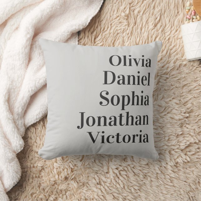 Cojín Decorativo Personalized Grandchildren Names | Soft Gray  (Manta)