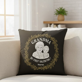 Cojín Decorativo Personalized "Grandma" Photo Collage Design with F