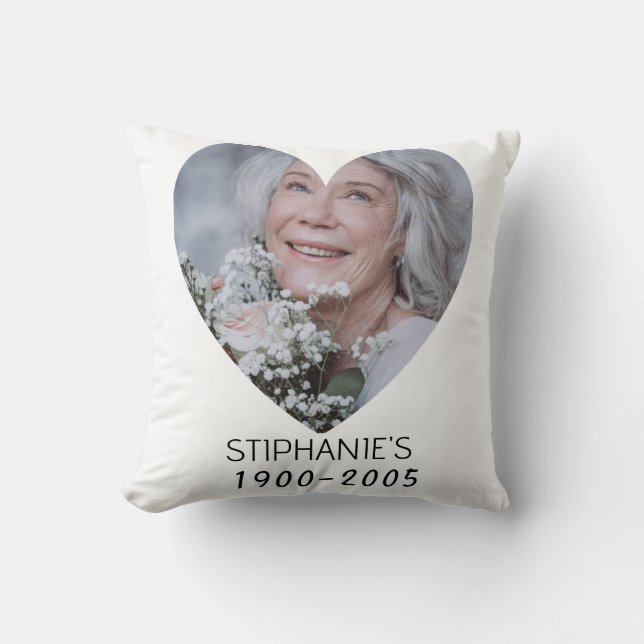 Cojín Decorativo Personalized Grandma Pillow – Photo, Name & Year  (Anverso)