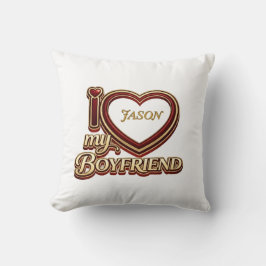 Cojín Decorativo Personalized I Love My Boyfriend Custom Name