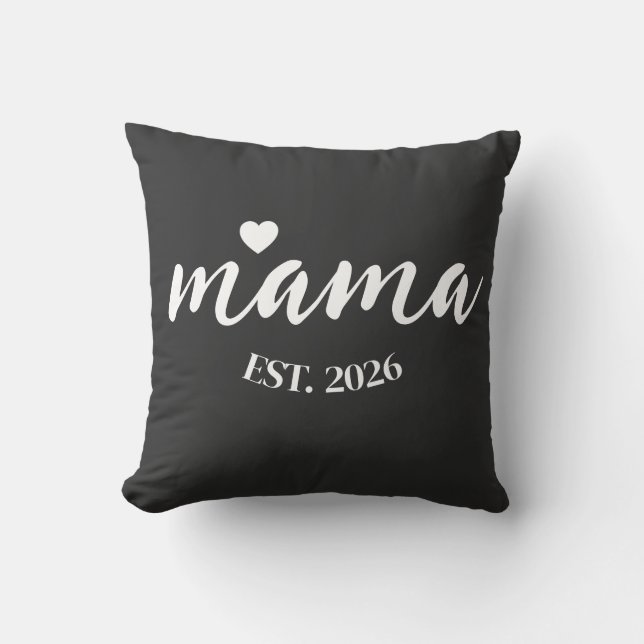 Cojín Decorativo Personalized Mama Est Year Custom Gift For Mommy (Anverso)