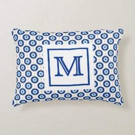 Cojín Decorativo Personalized Monogram Modern Evil Eye Pattern 