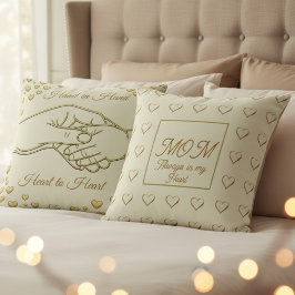 Cojín Decorativo Personalized Mother's Day Gift 2026 Elegant Gold