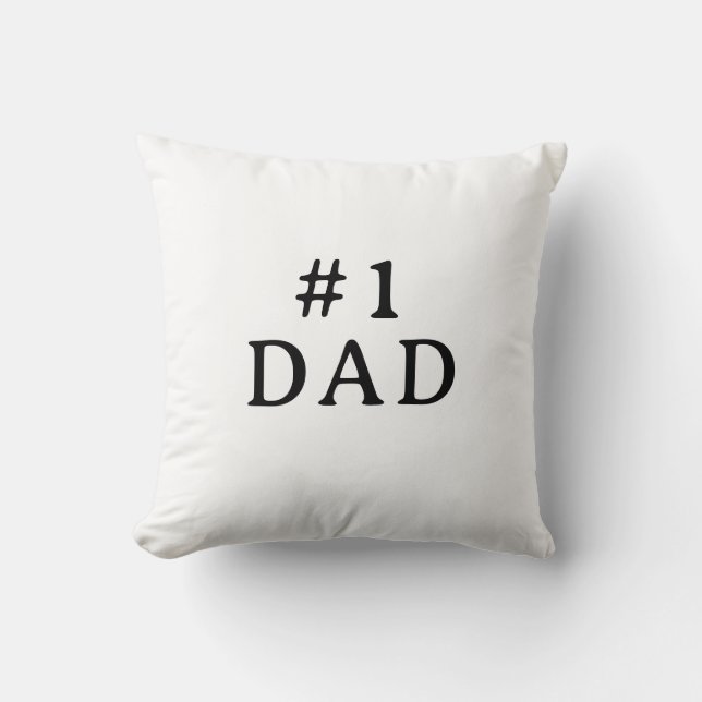 Cojín Decorativo Personalized Number One Dad Throw Pillow (Anverso)