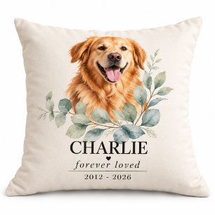 Cojín Decorativo Personalized Pet Memorial Pillow with Photo, Dog