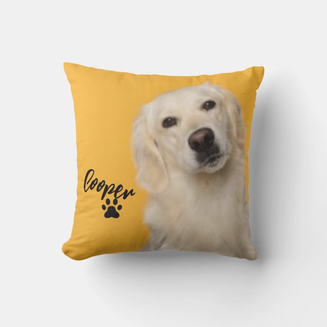 Cojín Decorativo Personalized Pet  Photo Dog Lover with Photo (Anverso)