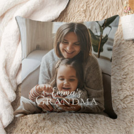 Cojín Decorativo Personalized Photo & Custom Text Grandma Since - 