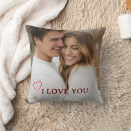 Cojín Decorativo Personalized Photo Valentine's Day Throw Pillow