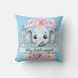 Cojín Decorativo Personalized Pink Elephant Throw Pillow